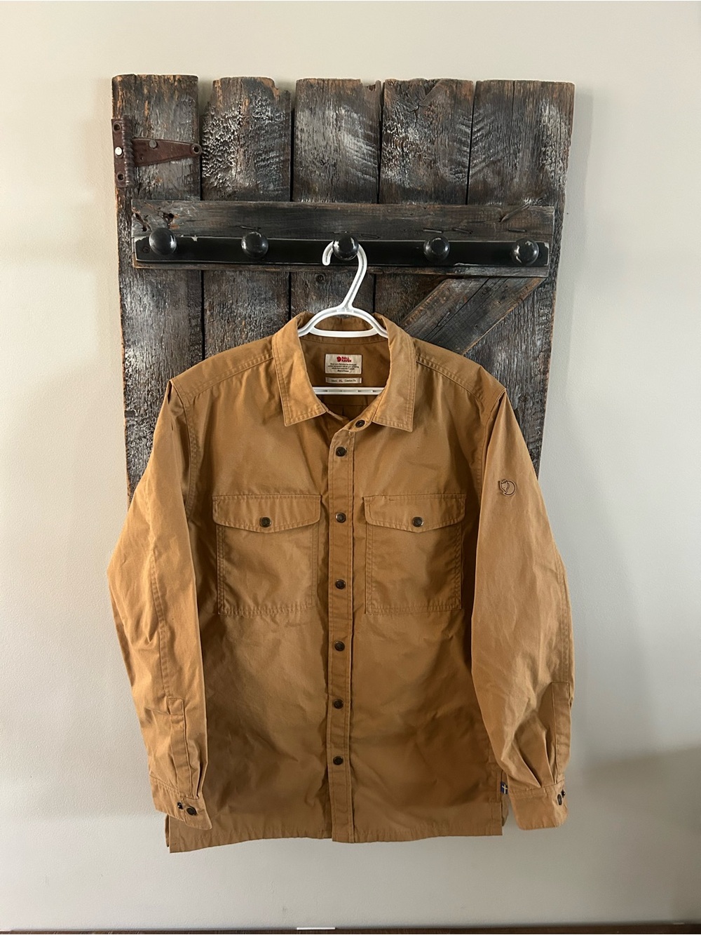 Men's Fjallraven Tan Canvas Overshirt Jacket